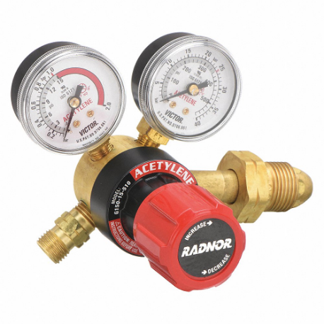 Gas Regulator, Single Stage, CGA 510 Inlet, 9/16 18 M LH Outlet, 15 PSIg