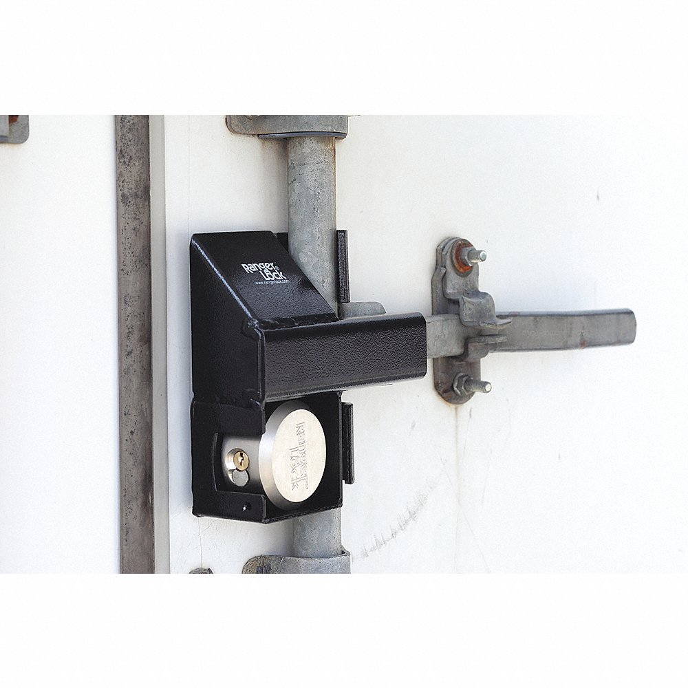 Padlock Guard, Hardened Steel, Blk, 9 InchL