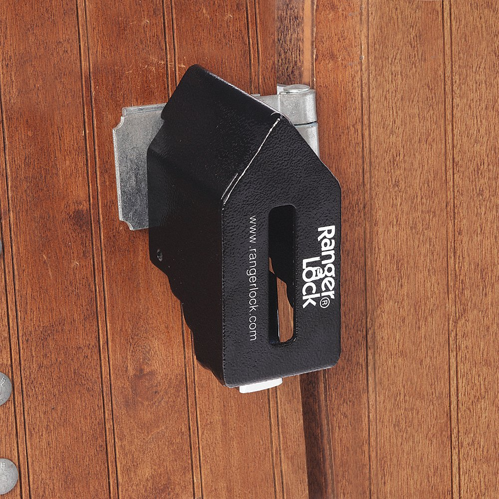 Padlock Guard, Hardened Steel, Blk, 5-1/4 InchL