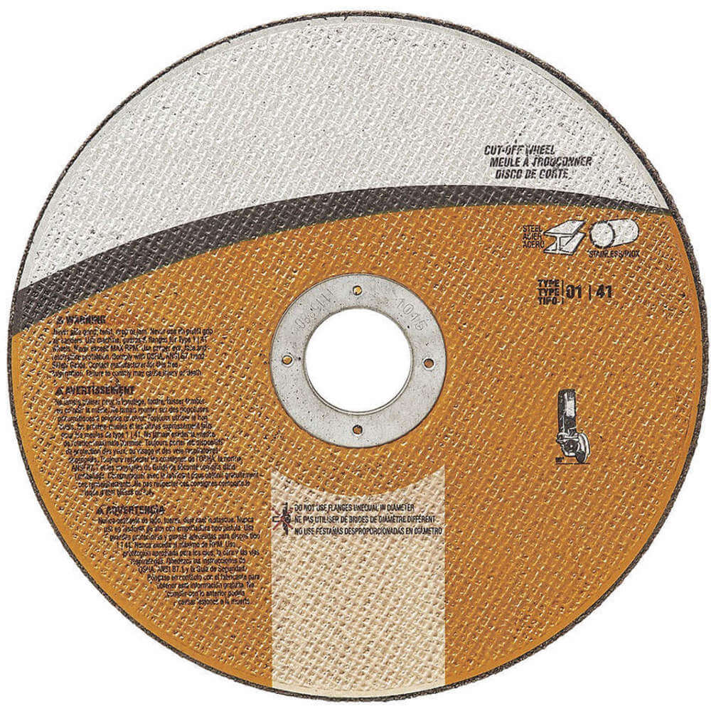 GRAINGER 05539563954 Abrasive Cut-Off Wheel, Type 1, 6" Dia., Aluminium Oxide, 7/8" Arbor | AX3MQV 435Y64