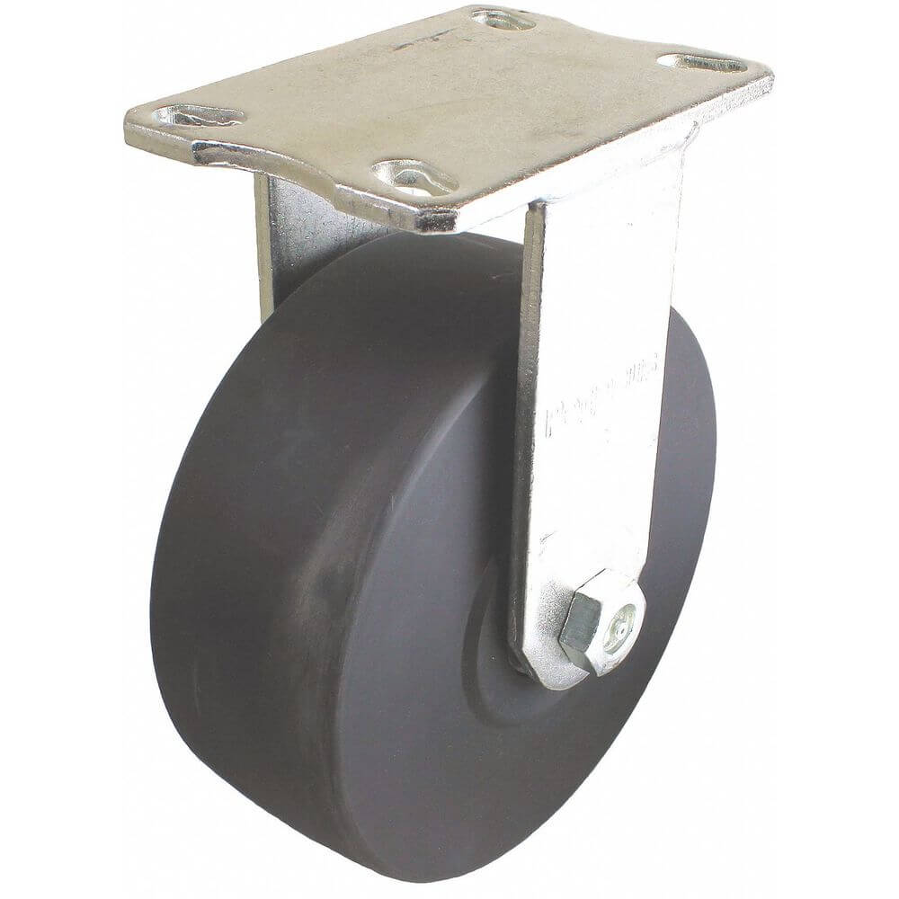GRAINGER P27R-NMB060K-18 6 Inch Heavy-Duty Rigid Plate Caster, 5400 Lbs. Load Rating | CD2NFA 440A67