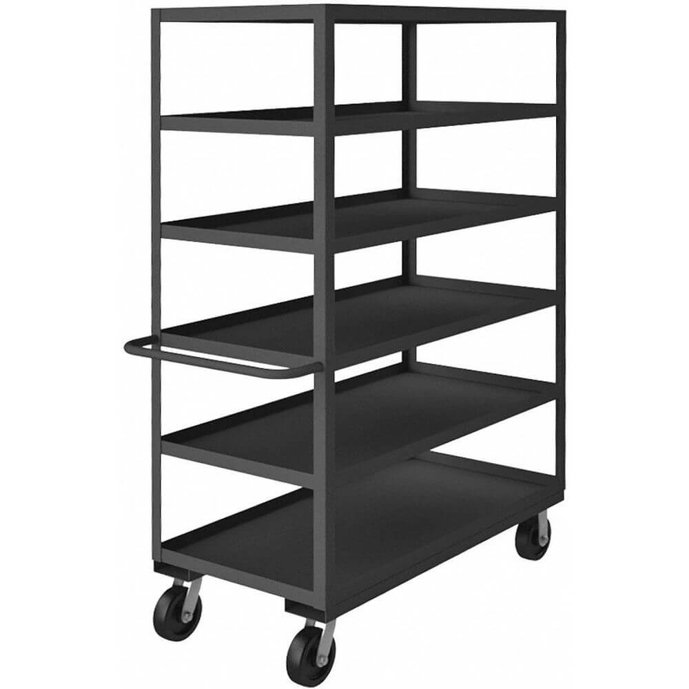 GRAINGER RSC-244873-6-3K-95 Stock Cart, 3000 Lbs. Load Capacity, No. of Shelves 6, Gray | CD2KMX 9RYC3