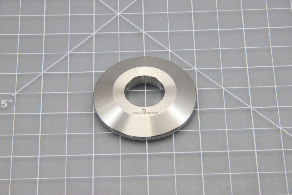 APPROVED VENDOR TC15CAP750 Cap, 1.5 Inch Size, Tri Clover Compatible with 0.75 Inch Hole on Center | CF6CCA