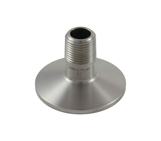 APPROVED VENDOR TC15M38 Connection Adapter, 1.5 Inch Tri Clover x 3/8 Inch Male NPT | CF6CEL