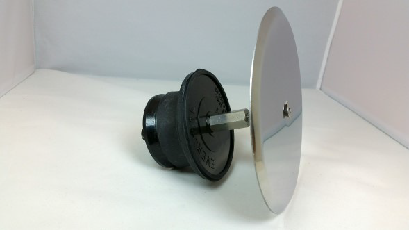 REAL-TITE PLUGS RTPCX20 Countersunk Hex Extension Expension Plug, 2 Inch Dia., 4 Inch Cover, Chrome Plate | CE7YER