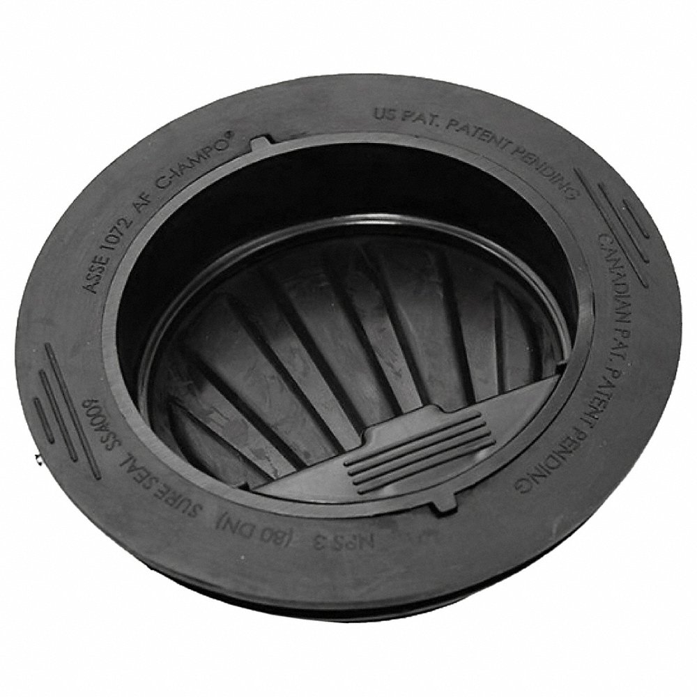 4 Inch Dia, HDPE, Black Finish, Trap Seal, Drain Seal