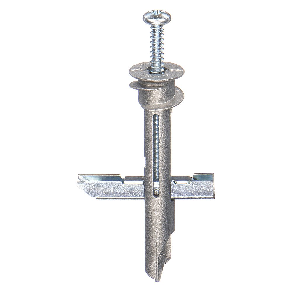 Toggle Bolt Anchor, 8-32 Thread Size, Plain, Zn Alloy