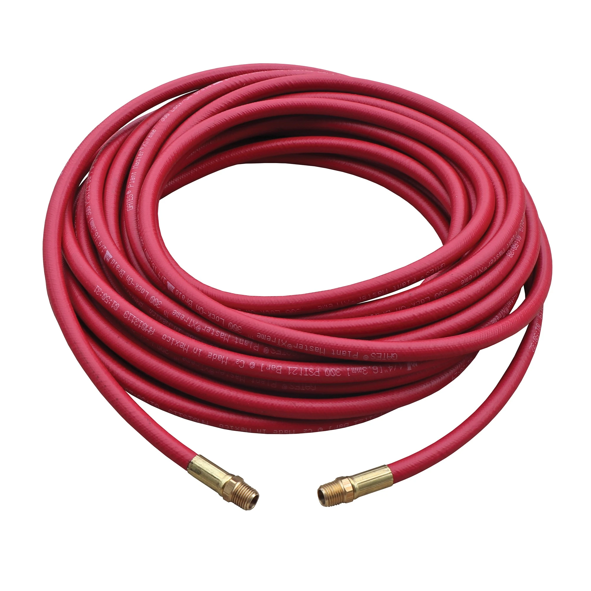 Air Hose, Low Pressure, Rubber, 1/4 Inch Inner Diameter, 50 ft. Length