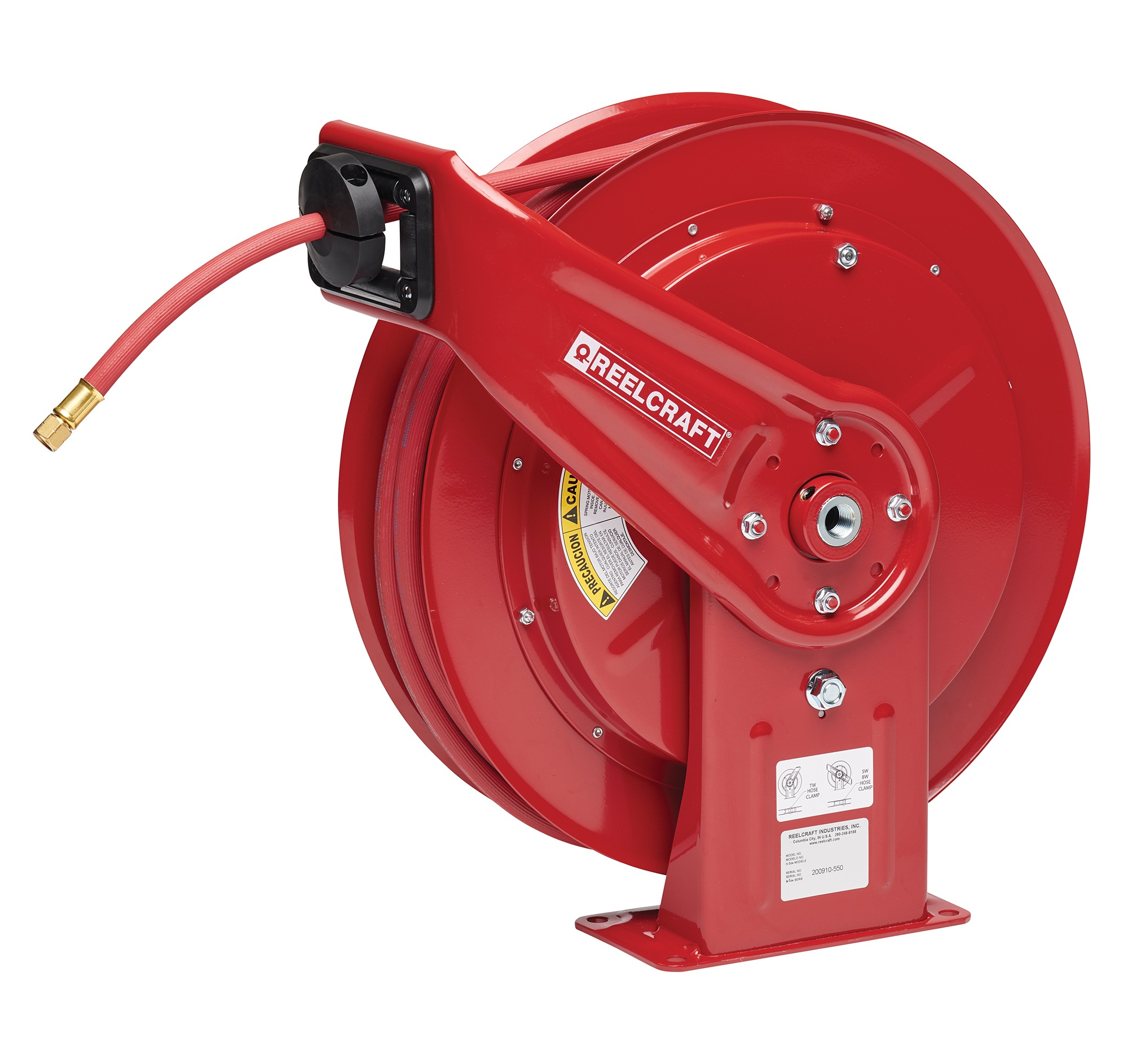 Welding Hose Reel, Single Line, T-Grade, 3/8 Inch x 100 ft. Size