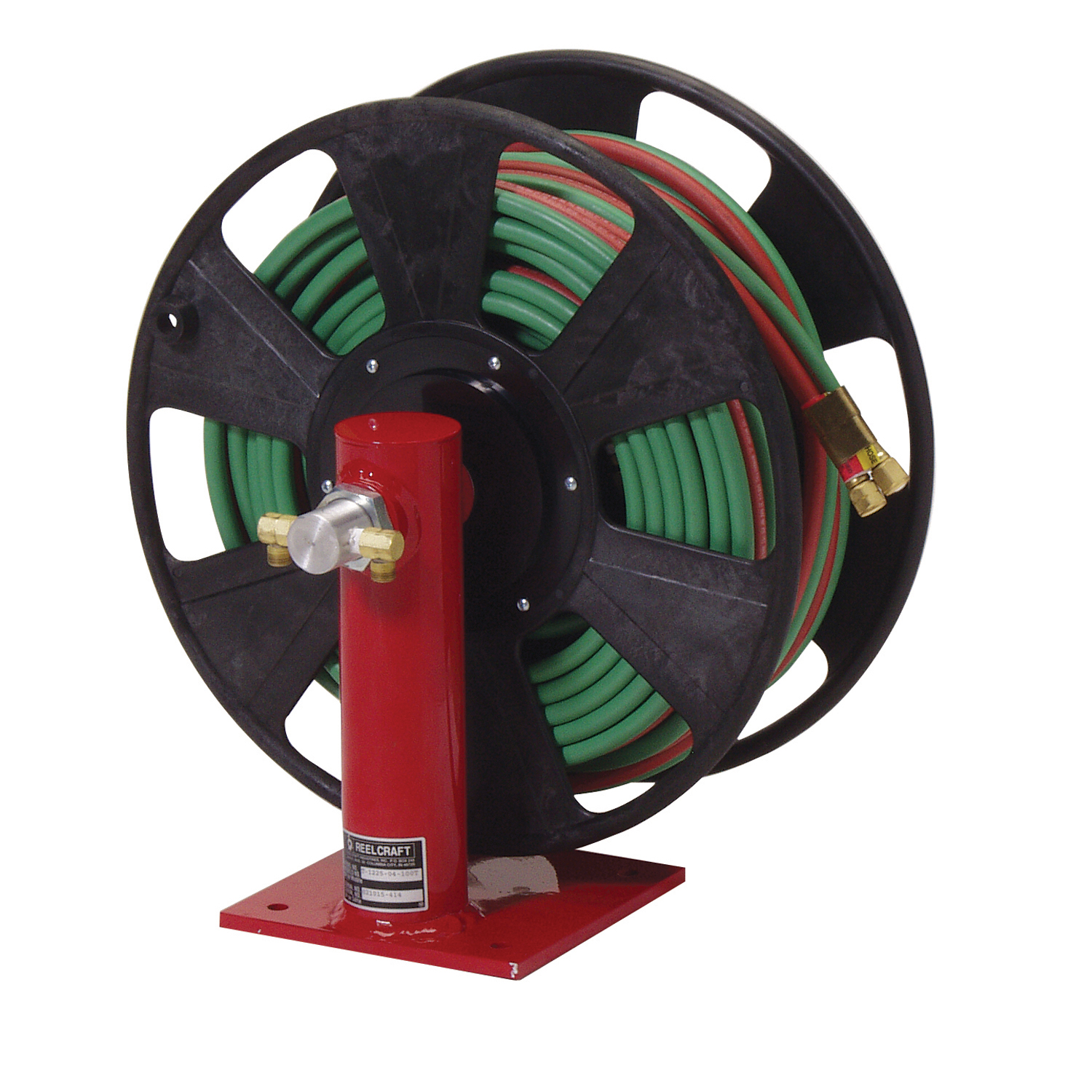 Hand Crank Welding Hose Reel, Inner Diameter 1/4 Inch, Hose Length 100 Feet