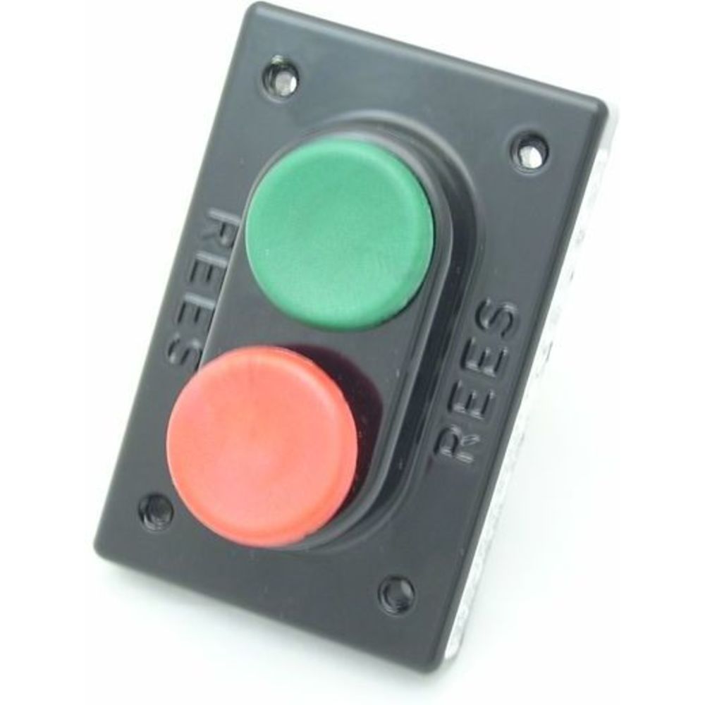 Double Plunger Push-Button, 1.38 Inch Size, Green/Red