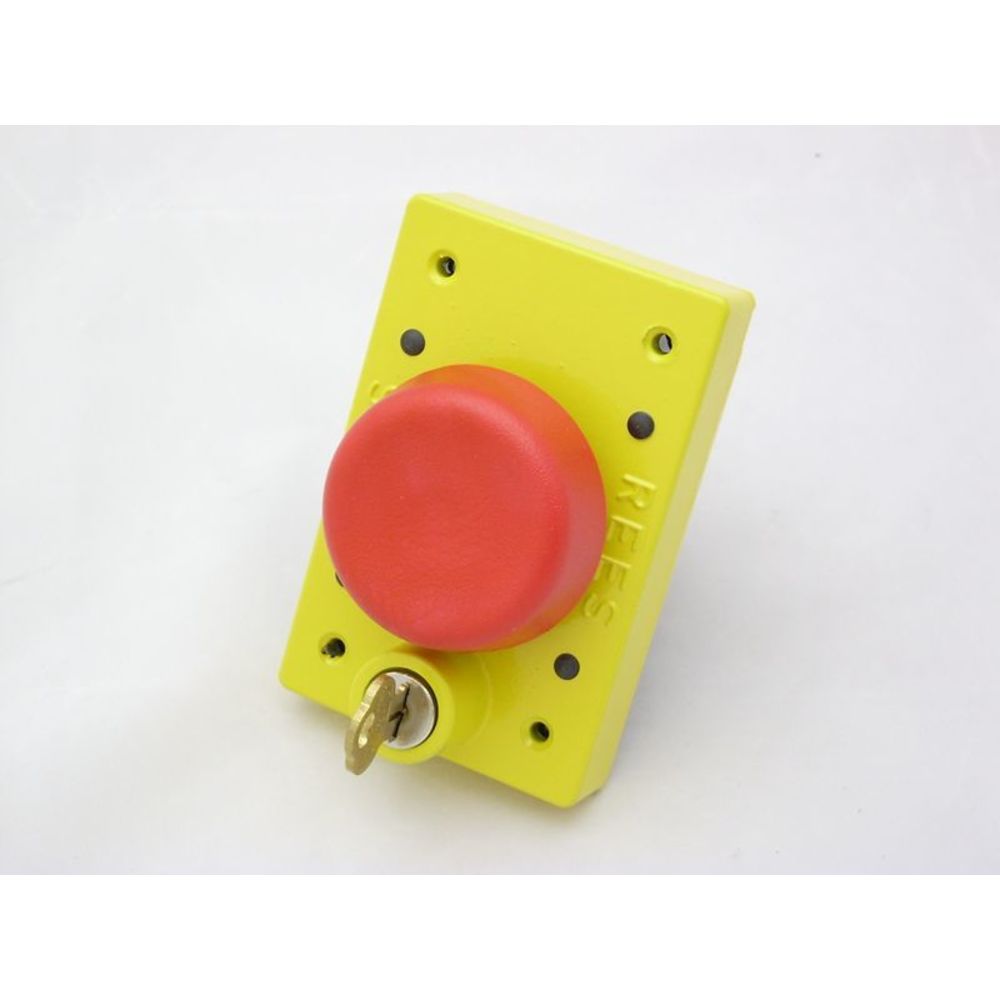 REES 03855-002 Plunger Push-button With Key Lock, Red | AX3KYD