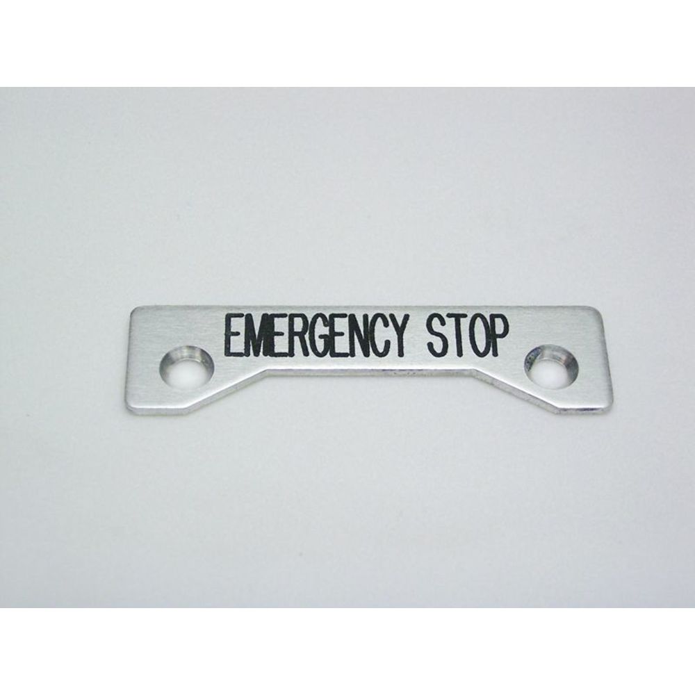 REES 09002-004 Legend Plate, Standard, Emergency Stop | AX3LFK