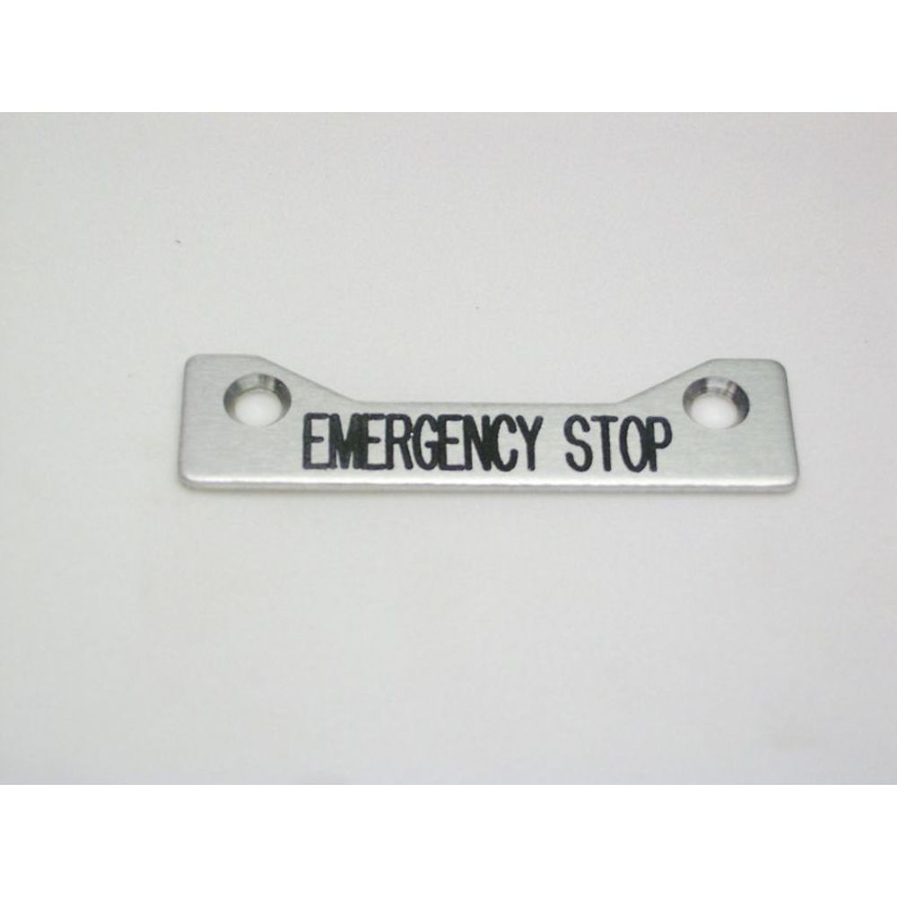 REES 09003-004 Legend Plate, Standard, Emergency Stop | AX3LGH