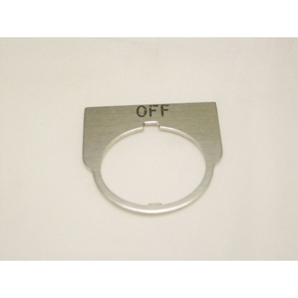 REES 09014-002 Legend Plate, Standard, Off, Clear | AX3LJL
