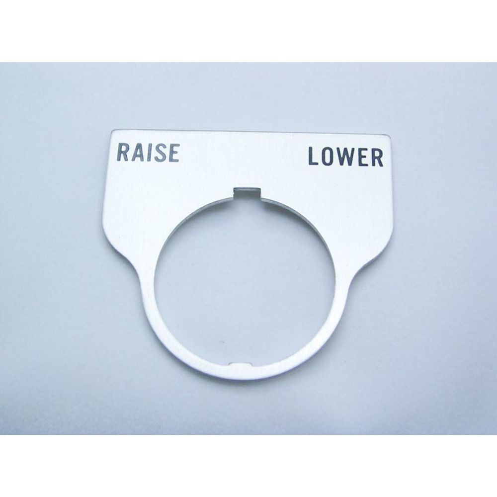 REES 09017-037 Legend Plate, Standard, Raise-lower, Clear | AX3LNK
