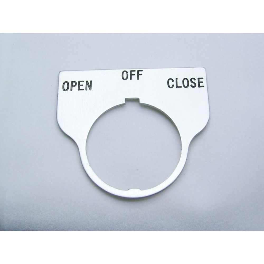 REES 09017-040 Legend Plate, Standard, Open-off-close, Clear | AX3LNN