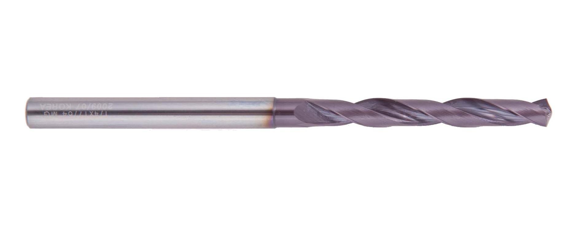 REGAL 027360AW Carbide Drill Bits, 9.9 mm Dia., Long with Coolant Holes, AlTiN Coated | CN6LFP
