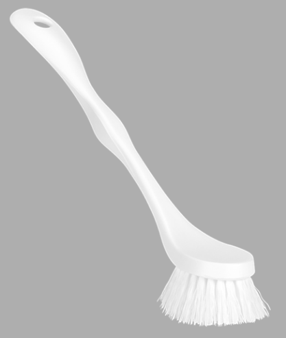 Dish Brush, Medium, 7.3 Inch Size, White
