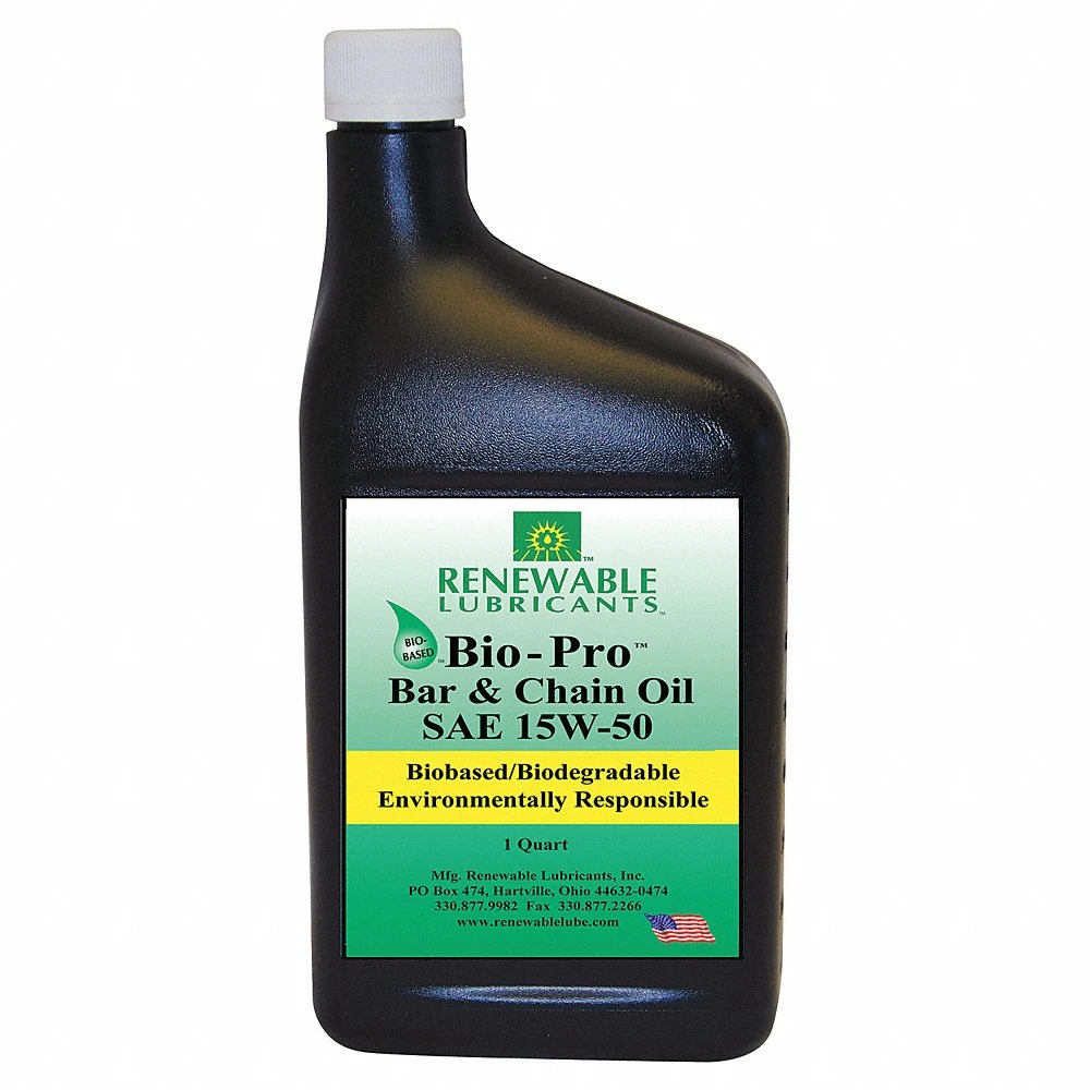 RENEWABLE LUBRICANTS 80611 Bio Pro Bar & Chain Oil, Grade 15w50, 1 Quart Capacity, 12pk | CD3ZTP