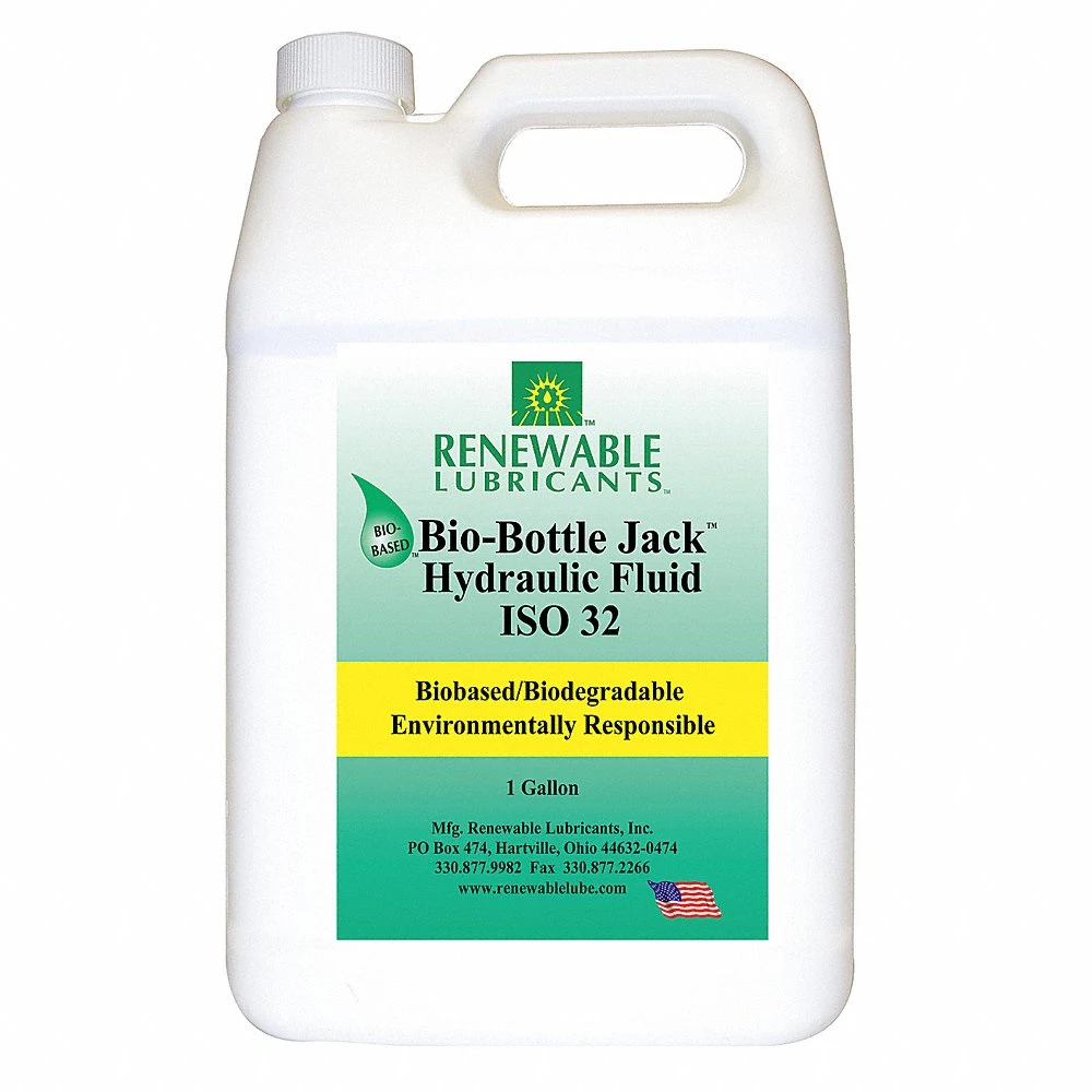 RENEWABLE LUBRICANTS 81633 Bio Bottle Jack Oil, 1 Gallon Capacity, 4pk | CD3ZZM