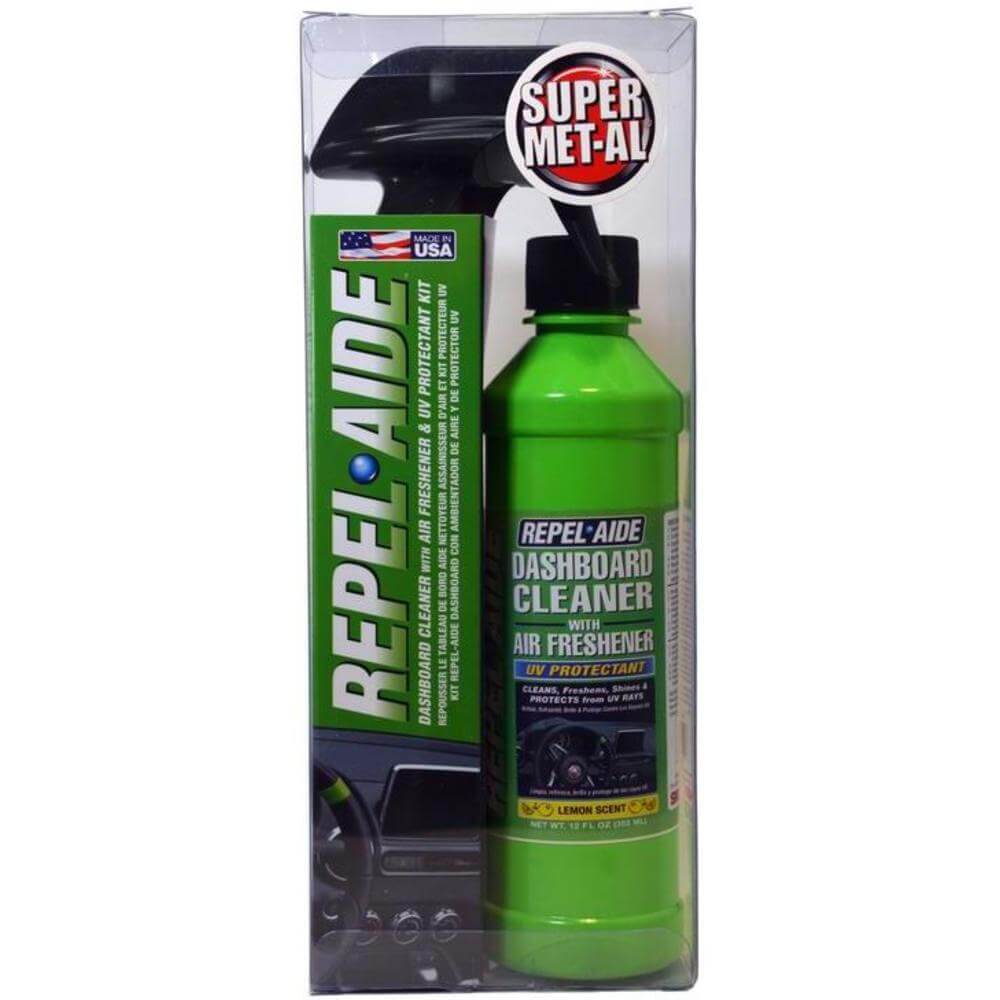 Repel Aide Dashboard Cleaner with UV Protectant and Fresh Scent Lemon