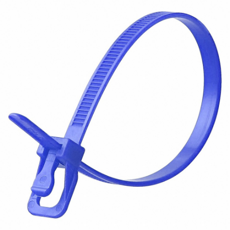 RETYZ EVT-S10BL-HA Releasable Cable Tie, 10 Inch Length, Blue, Max. 71 mm Bundle Dia, 50 Lb Tensile Strength | CT8ZMN 800EA5