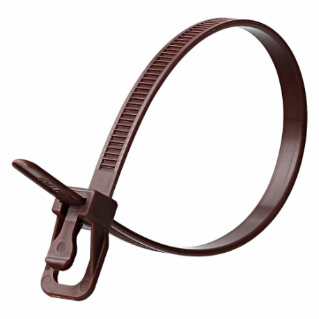 RETYZ EVT-S10BR-HA Releasable Cable Tie, 10 Inch Length, Brown, Max. 71 mm Bundle Dia | CT8ZMP 800EA7