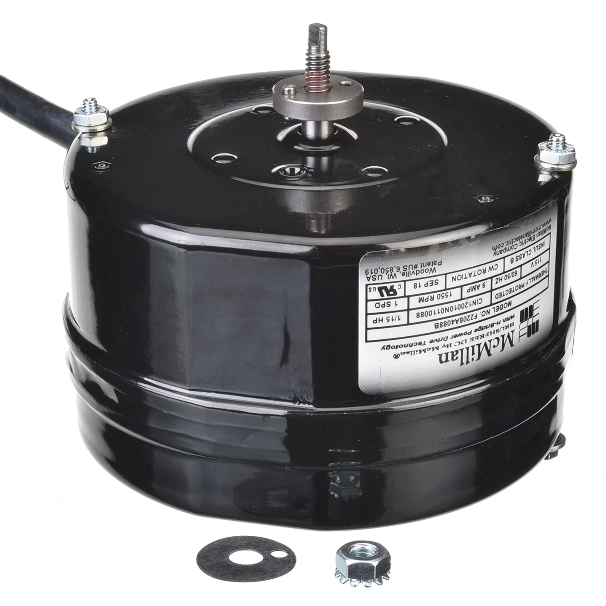 Motor, ECM, 115V, 1/15HP, 1550RPM, BFDC, Single-Pack