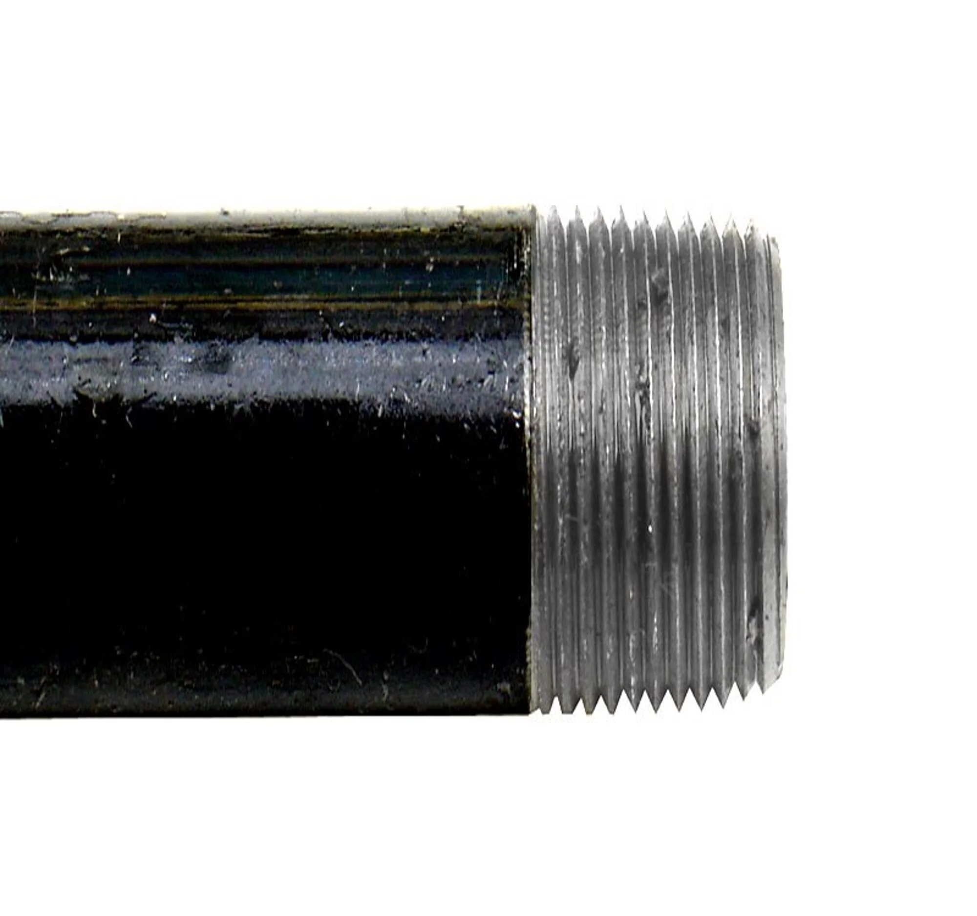 Black Pipe Nipple, 1-1/2 X 6 Inch Size