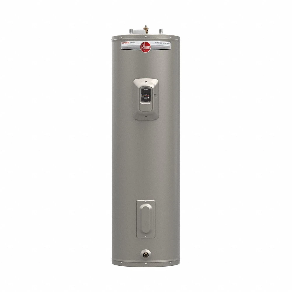 Electric Water Heater, 240V, 40 gal, 5 kW, 1 Ph, 48.4 Inch Ht, 25 gph at 90 Deg F Rise