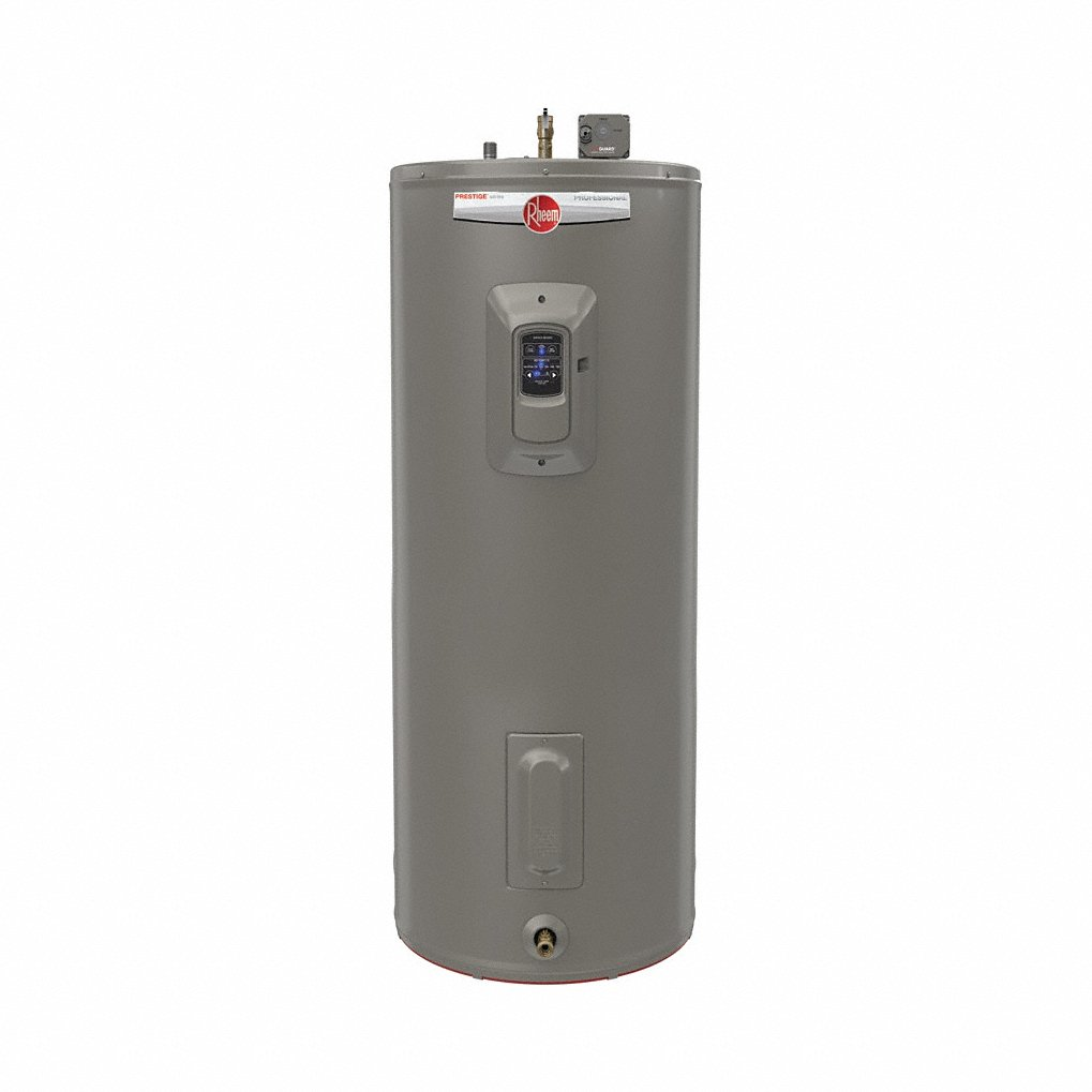Electric Water Heater, 240V, 50 gal, 6 kW, 1 Ph, 58.4 Inch Ht, 25 gph at 90 Deg F Rise