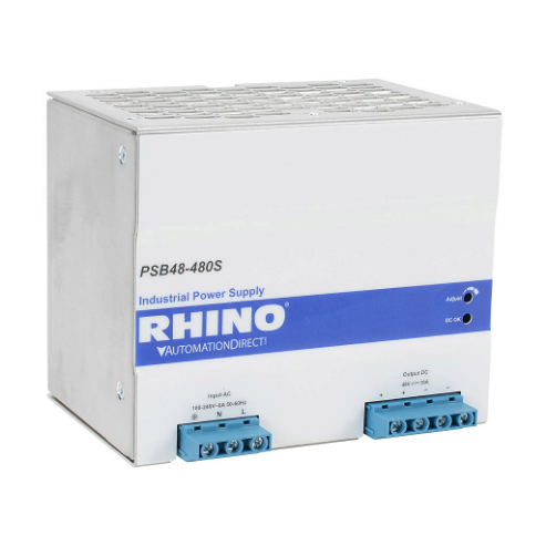 Switching Power Supply, 48 VDC At 10A/480W, 120/240 VAC Or 120-375 VDC Nominal Input