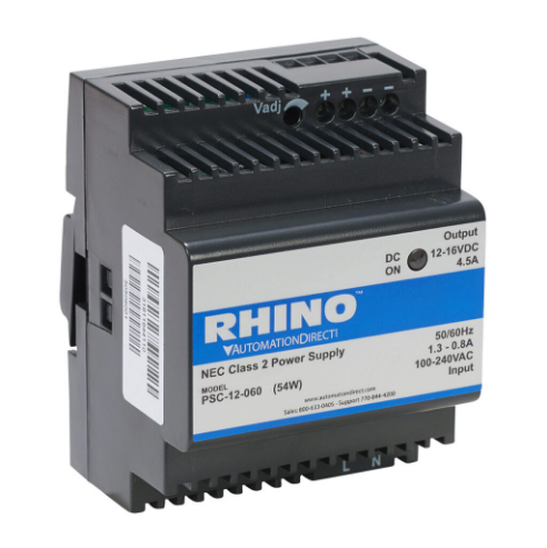 Switching Power Supply, 12 VDC At 4.5A/54W, 120/240 VAC Nominal Input, 1-Phase, Enclosed