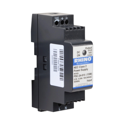 Switching Power Supply, 24 VDC At 0.63A/15W, 120/240 VAC Nominal Input, 1-Phase, Enclosed