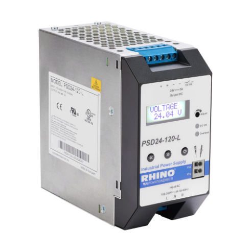 Switching Power Supply, 24 VDC At 5A/120W, 120/240 VAC Or 110-300VDC Nominal Input