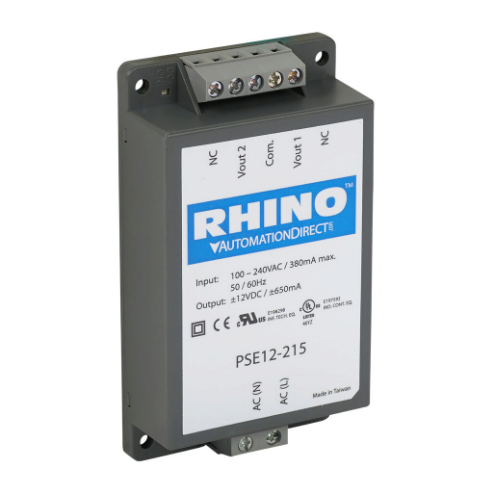 Switching Power Supply, +/-12 VDC At 0.625A/15W, 120/240 VAC Or 120-370 VDC Nominal Input