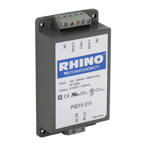 Switching Power Supply, +/-12 VDC At 0.5A/15W, 120/240 VAC Or 120-370 VDC Nominal Input