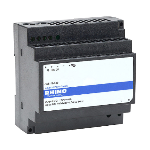 Switching Power Supply, 12 VDC At 6A/72W, 120/240 VAC Or 125-375 VDC Nominal Input