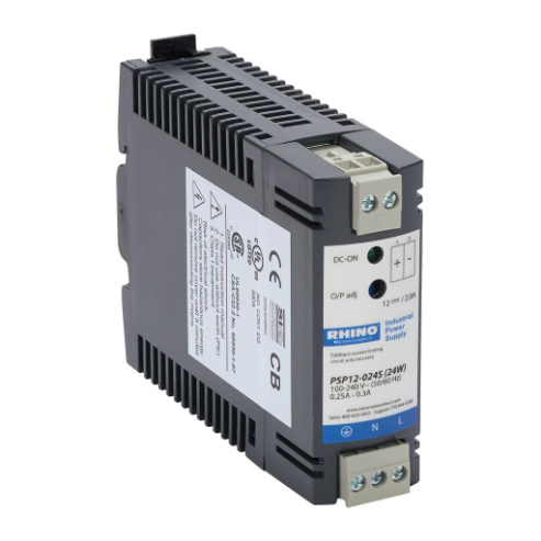 Switching Power Supply, 12 VDC At 2A/24W, 120/240 VAC Or 85-375 VDC Nominal Input