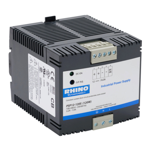 Switching Power Supply, 12 VDC At 8A/96W, 120/240 VAC Or 85-375 VDC Nominal Input