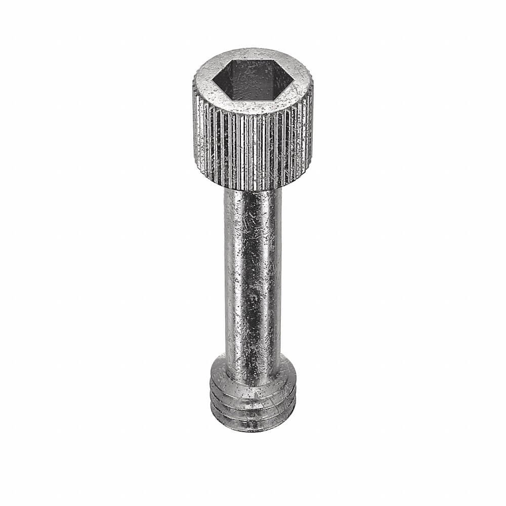 Captive Panel Screw, 3/8 In - 16 Thread Size, Knurled, 1 1/2 In Overall Lg., Pln, Socket