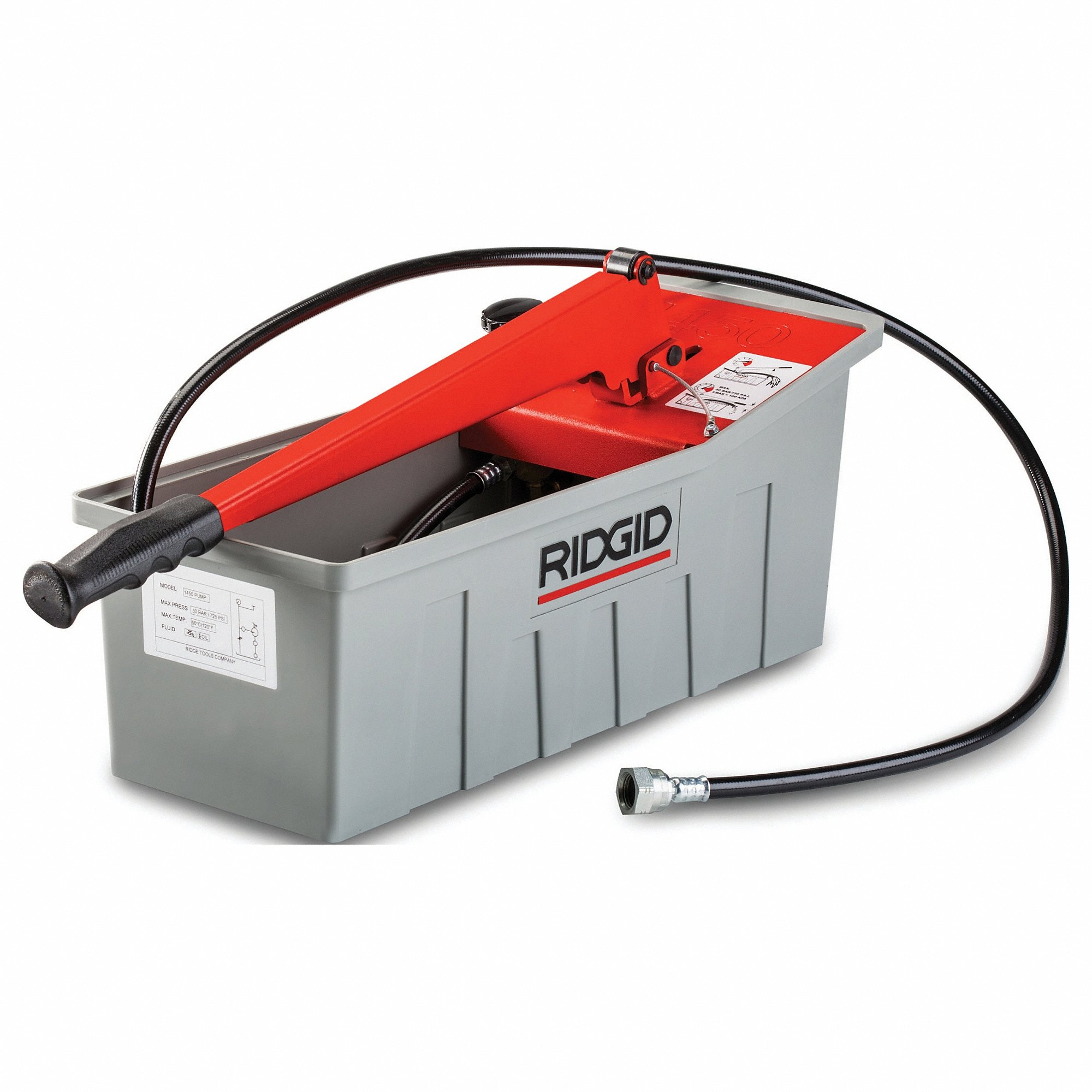 RIDGID 1450 Pressure Test Pump, Hydraulic, 725 PSI | CY7GMT