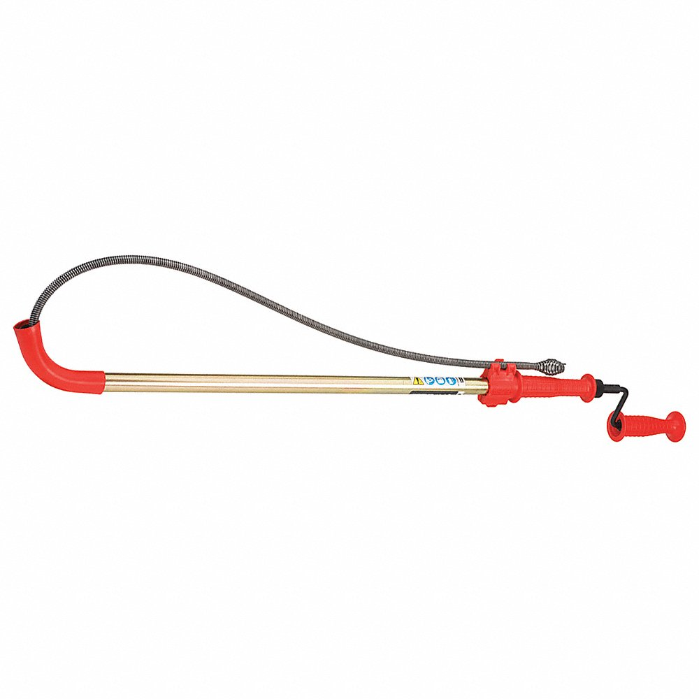 Toilet Auger With Bulb Head, 1/2 Inch Cable Dia., 6 ft. Cable Length