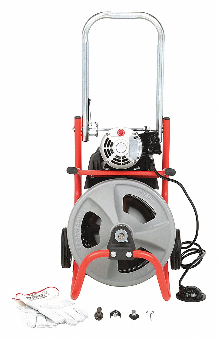 75 ft Corded Drain Cleaning Machine, 115V AC