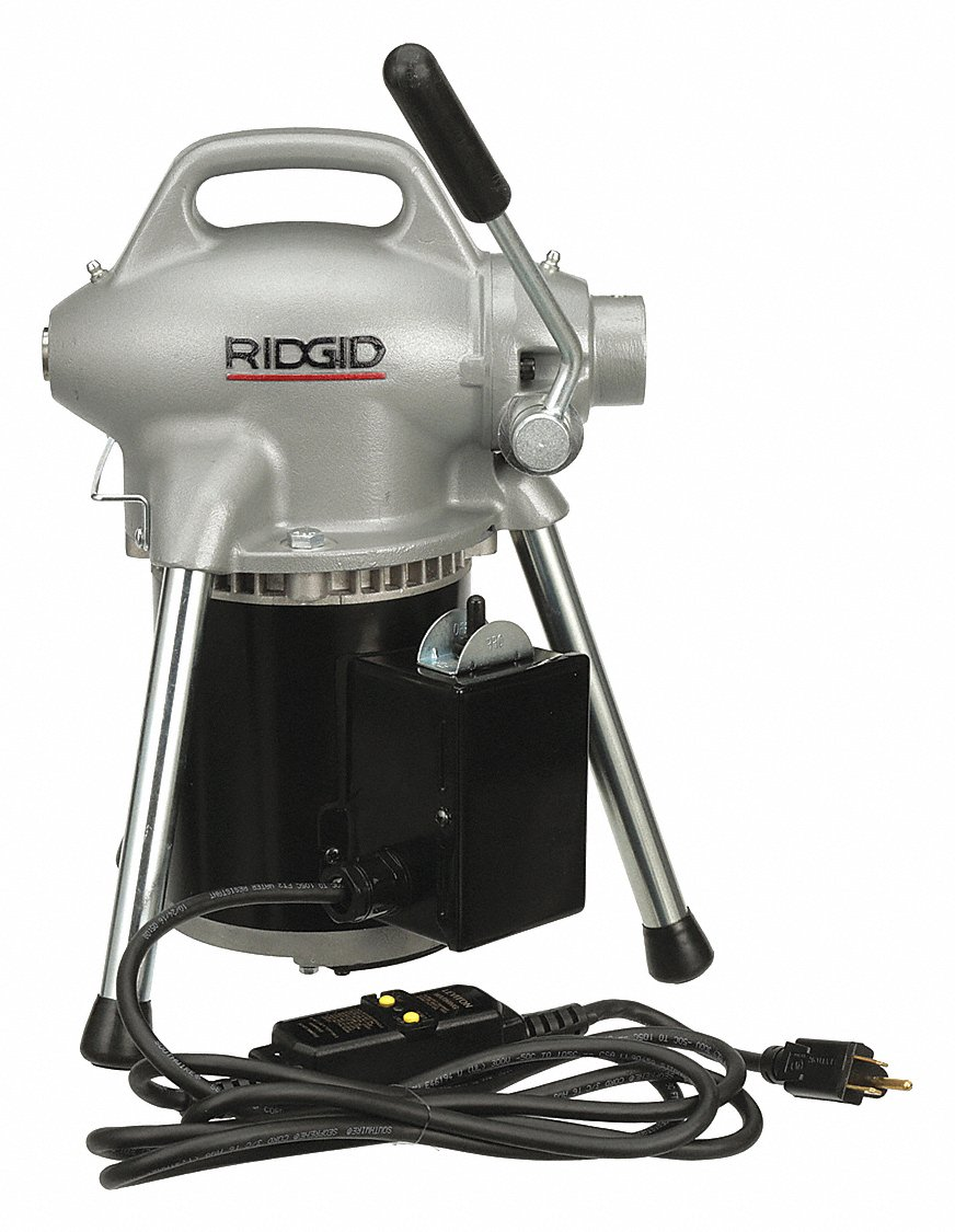 100 ft Corded Drain Cleaning Machine, 115V AC