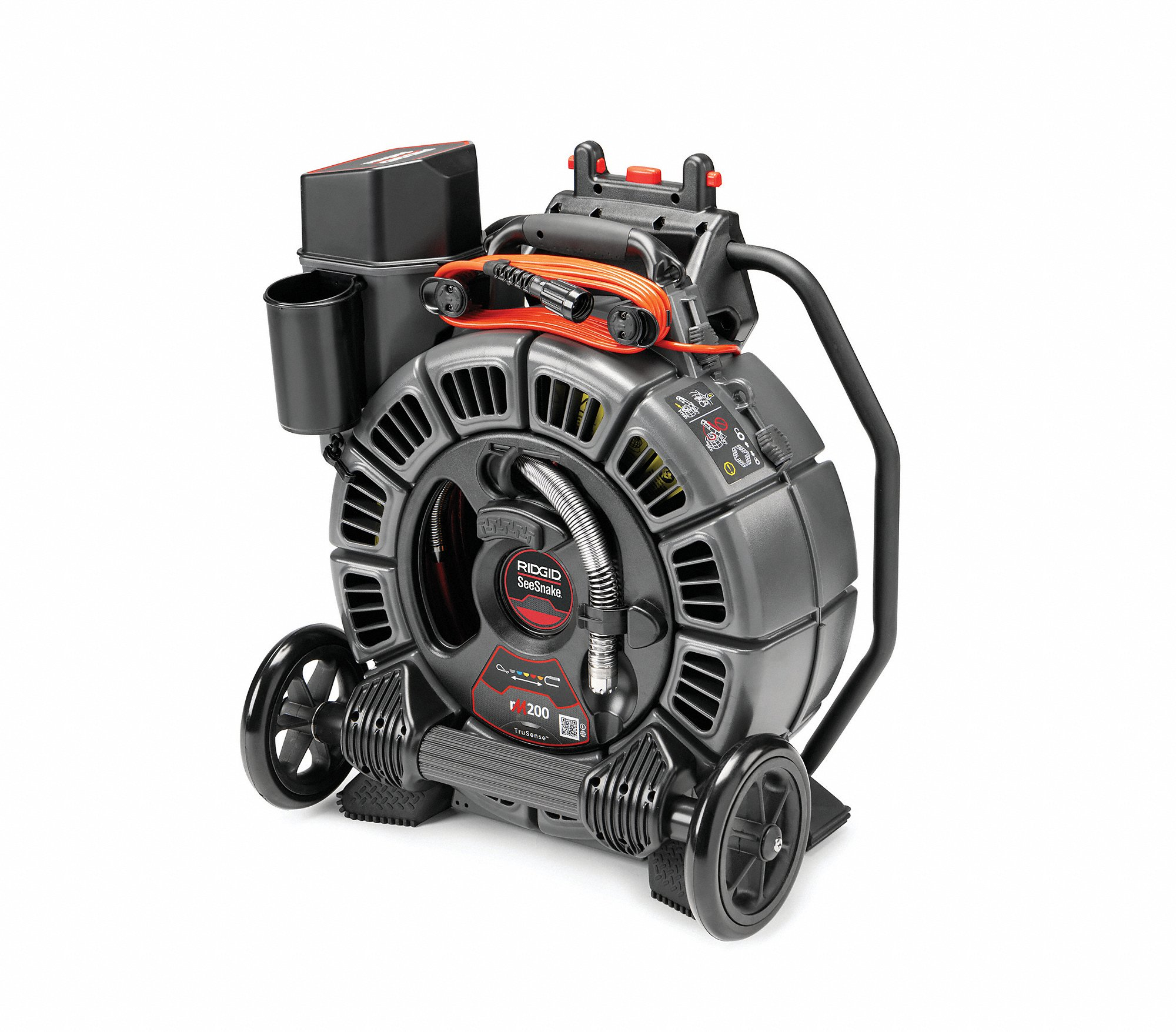 RIDGID RM200A Pipe Inspection Camera Reel, 200 Feet Length., 8 Inch Max. Pipe Dia., Self-Leveling | CN2TLW 42348 / 34F824