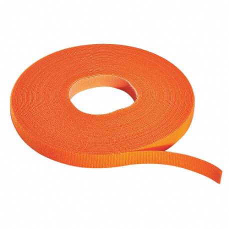 RIP TIE W-15-1RL-O Hook-and-Loop Cable Tie Roll, 15 ft Length, 0.5 Inch Width, 50 lb Tensile Strength, Orange | CT9BKW 45FJ02