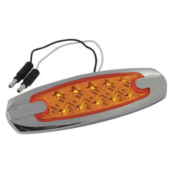 Warning Light, LED, Amber, 1-1/2 Inch L