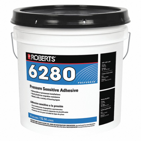 ROBERTS R6280-4 Construction Adhesive, 6280, 4 Gal, Pail, Off White | CT9CBF 53WC27